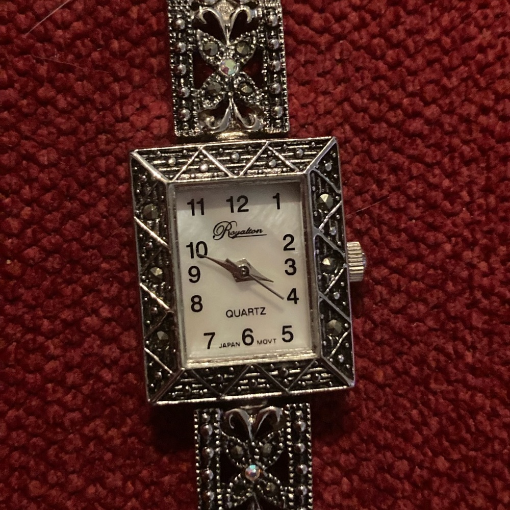 Pangborn Silver Rectangular Quartz Watch - image 1